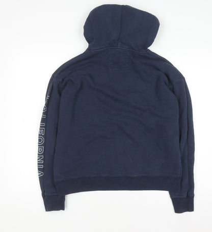 Mens UK Size M Hollister Blue Pullover Hoodie