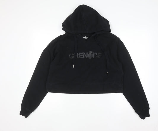 Womens UK Size S Grenade Black Pullover Hoodie