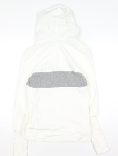 Womens UK Size 12 Nike White Full Zip Hoodie