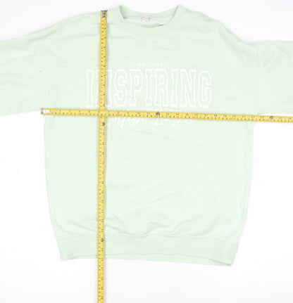 Womens UK Size S River Island Green Pullover Sweatshirt
