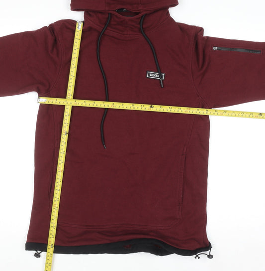 Mens UK Size M Diners Red Pullover Hoodie