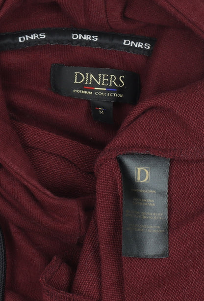 Mens UK Size M Diners Red Pullover Hoodie