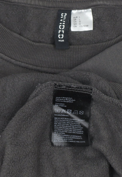 Mens UK Size L H&M Grey Pullover Sweatshirt