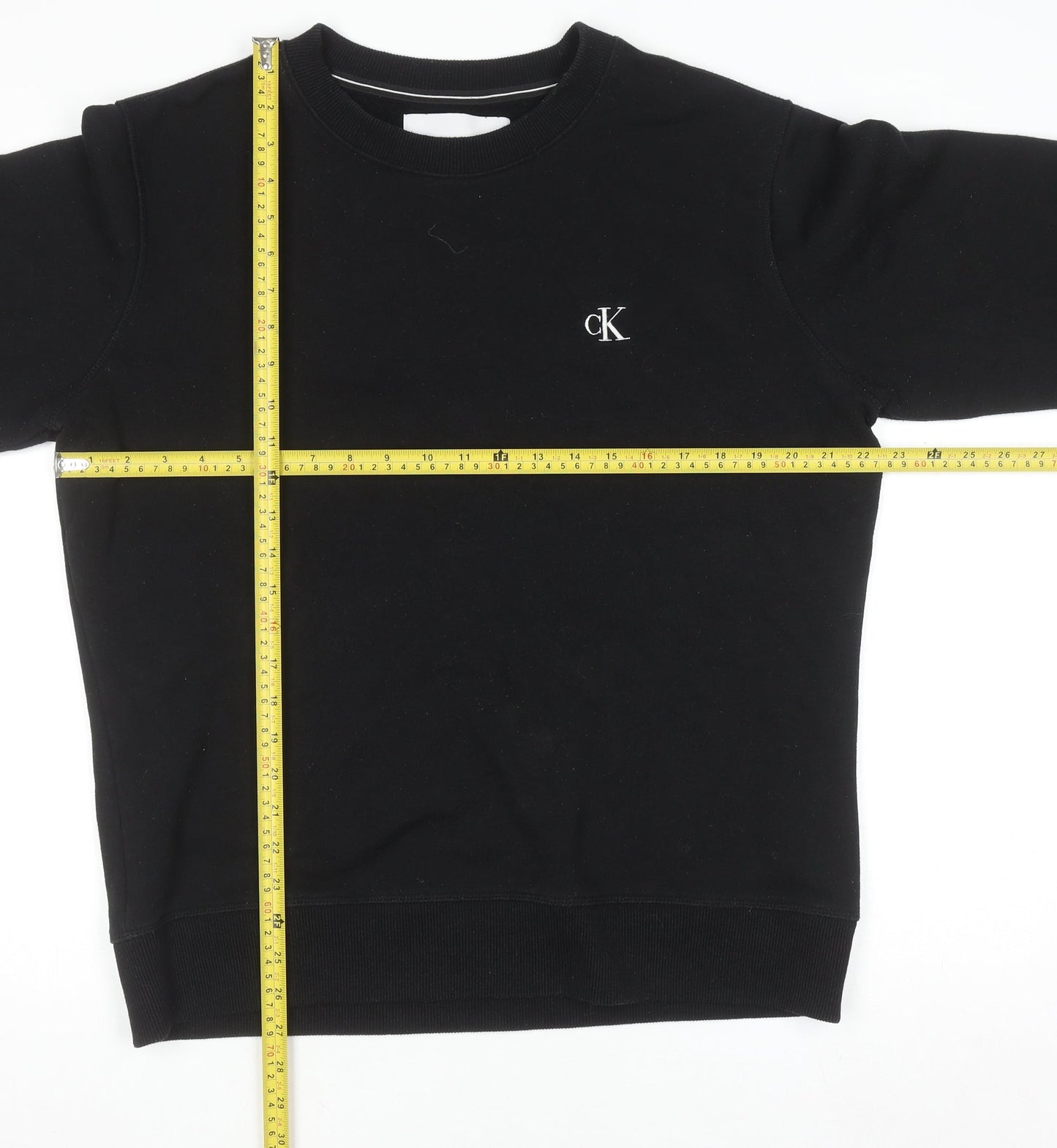 Mens UK Size L Calvin Klein Jeans Black Pullover Sweatshirt
