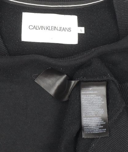 Mens UK Size L Calvin Klein Jeans Black Pullover Sweatshirt
