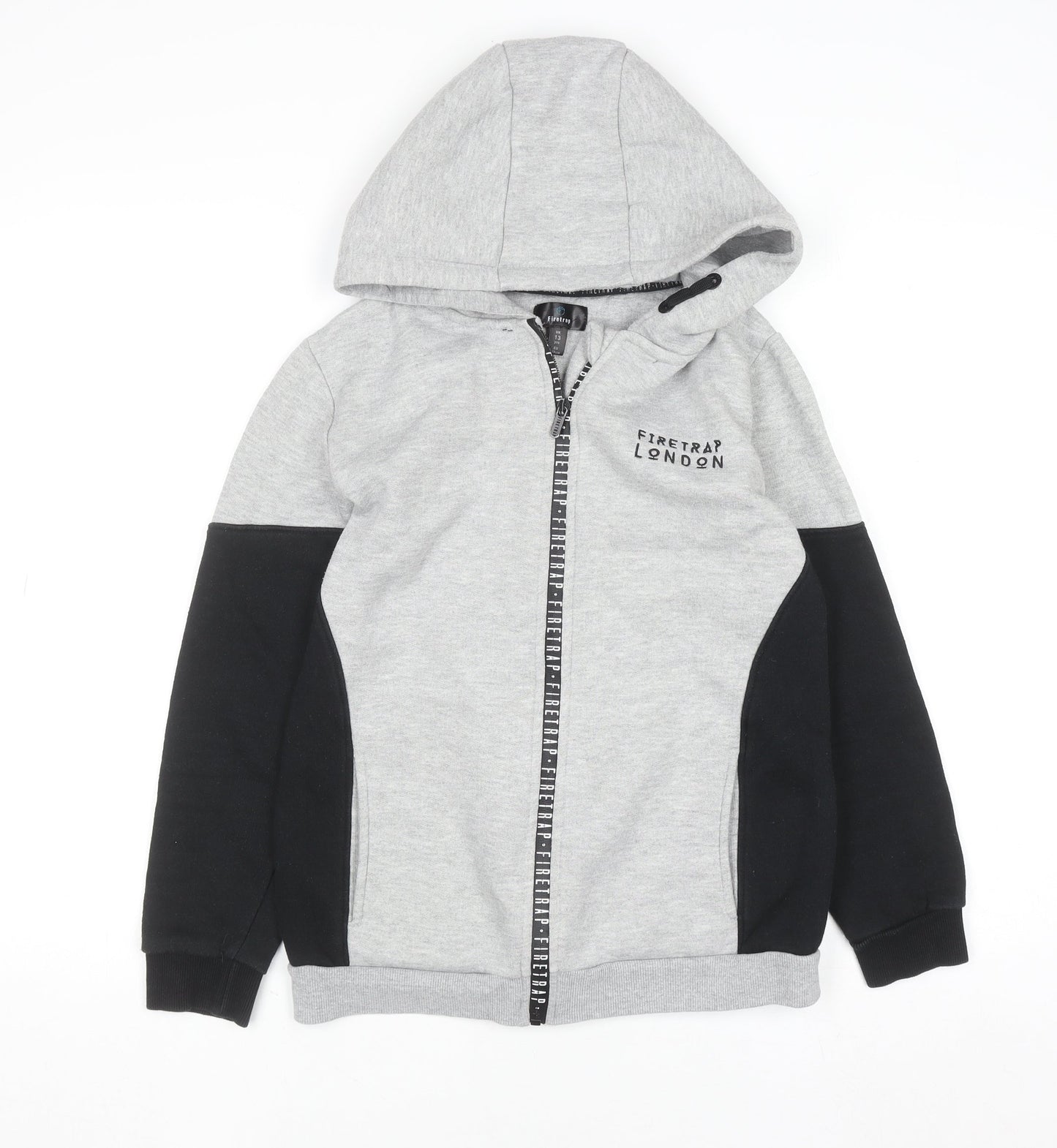 Boys UK Size 13 Years Firetrap Grey Full Zip Hoodie