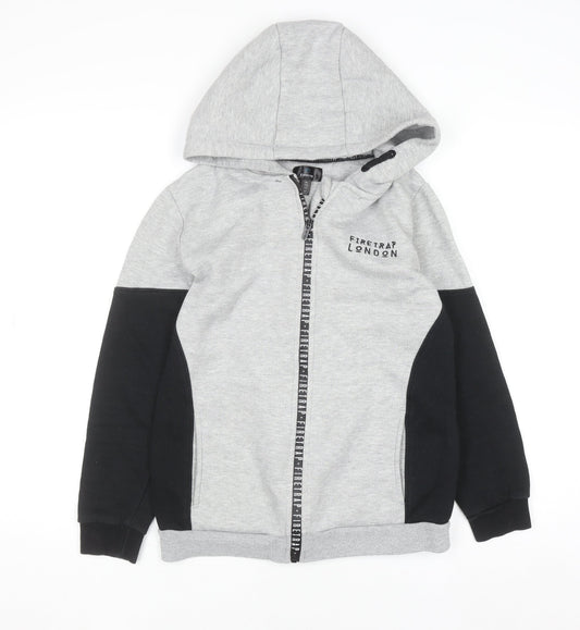 Boys UK Size 13 Years Firetrap Grey Full Zip Hoodie