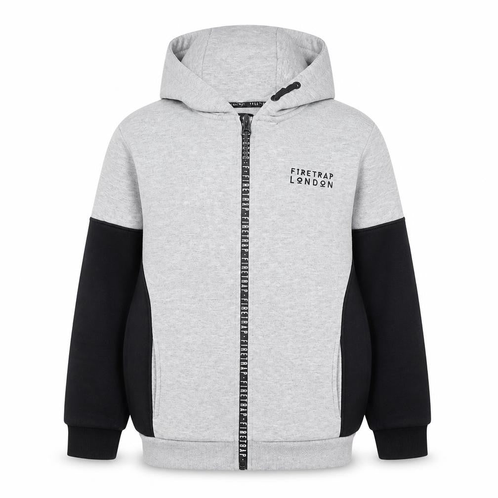 Boys UK Size 13 Years Firetrap Grey Full Zip Hoodie