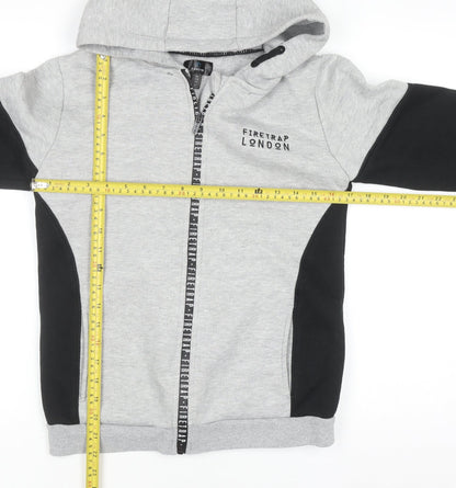 Boys UK Size 13 Years Firetrap Grey Full Zip Hoodie