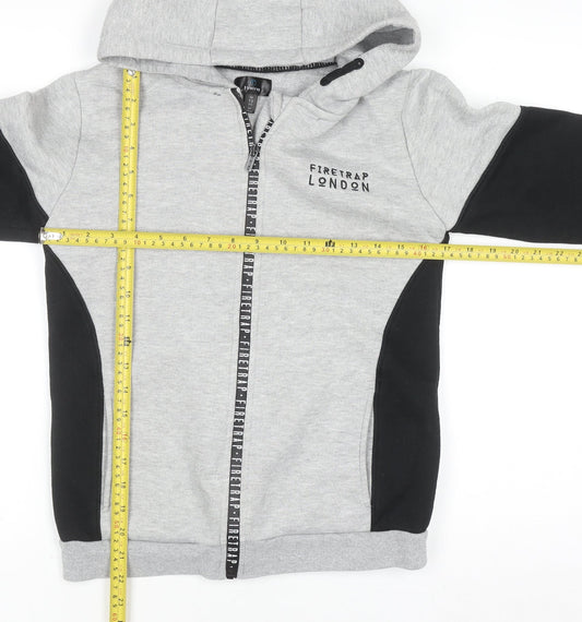 Boys UK Size 13 Years Firetrap Grey Full Zip Hoodie