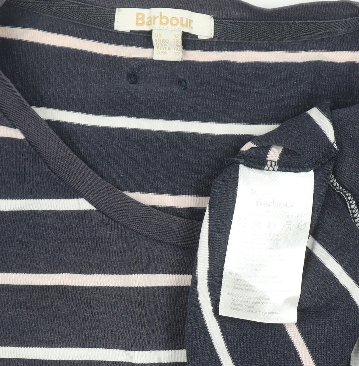 Womens UK Size 12 Barbour T-Shirt Dress