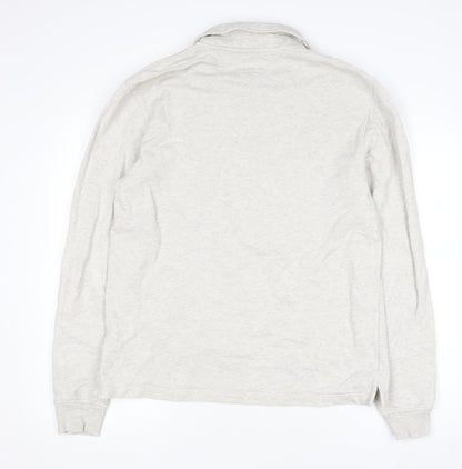 Mens UK Size M Tommy Hilfiger Beige Henley Sweatshirt