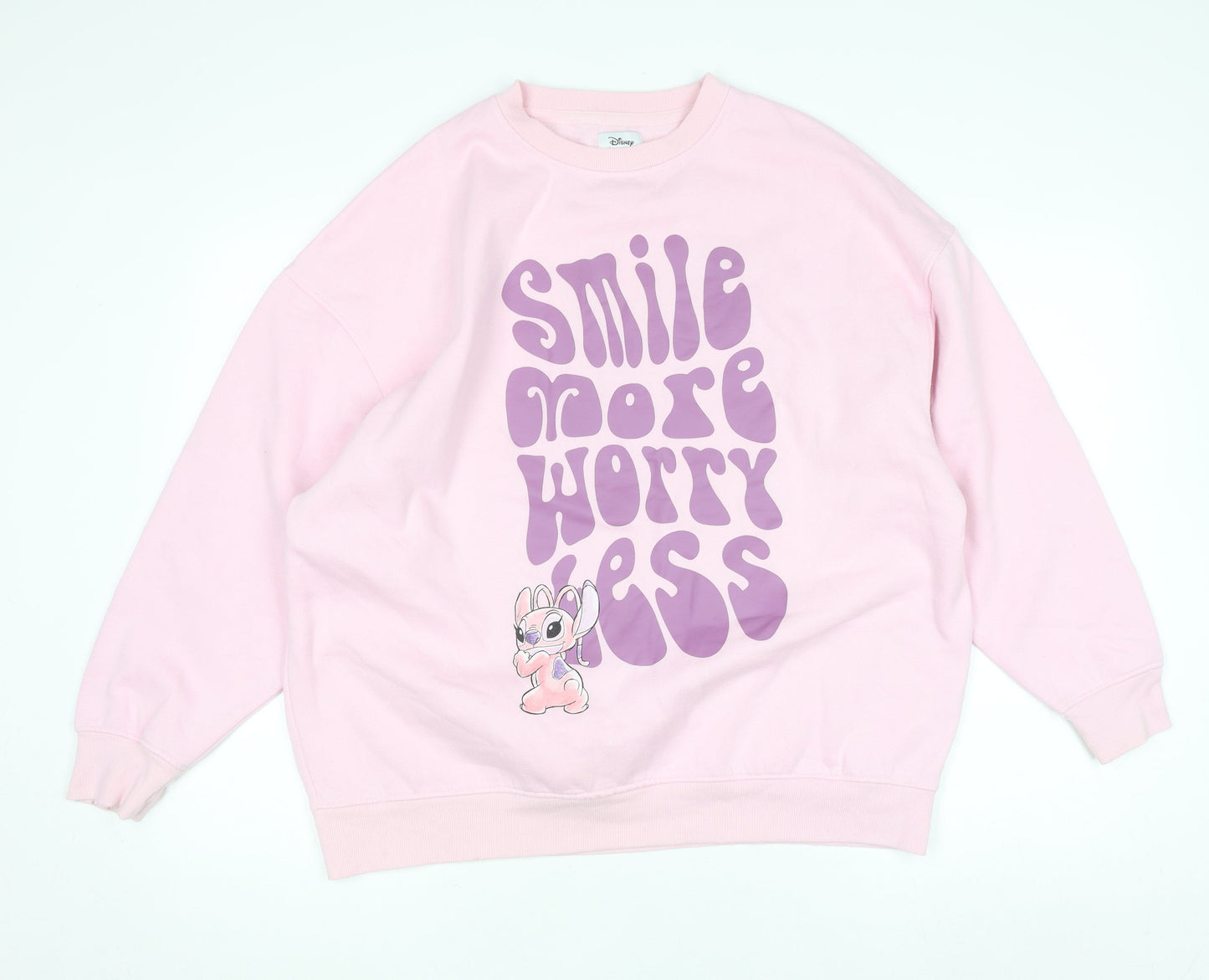 Womens UK Size M Disney Pink Pullover Sweatshirt