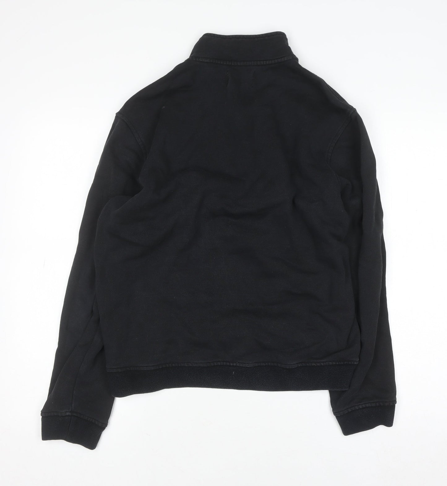 Mens UK Size M Parlez Black Henley Sweatshirt