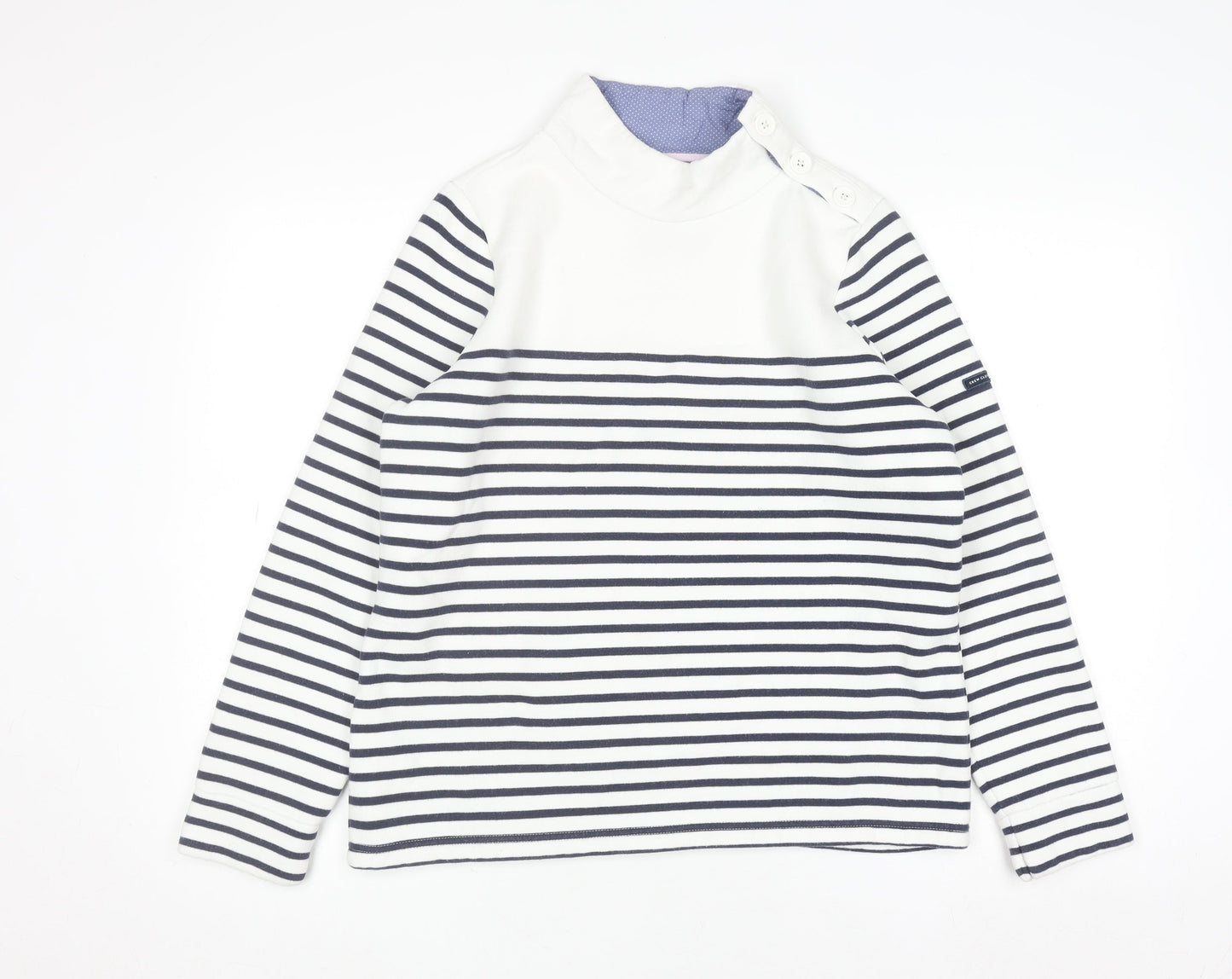 Womens UK Size 12 Crew Clothing Company White Pullover Jumper