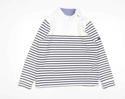 Womens UK Size 12 Crew Clothing Company White Pullover Jumper