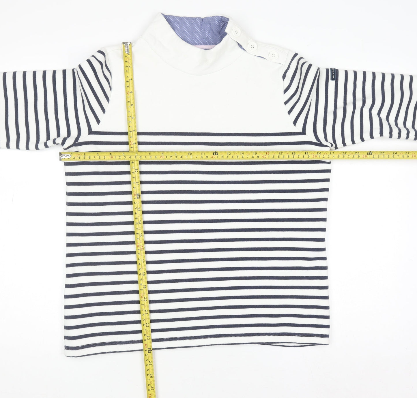 Womens UK Size 12 Crew Clothing Company White Pullover Jumper