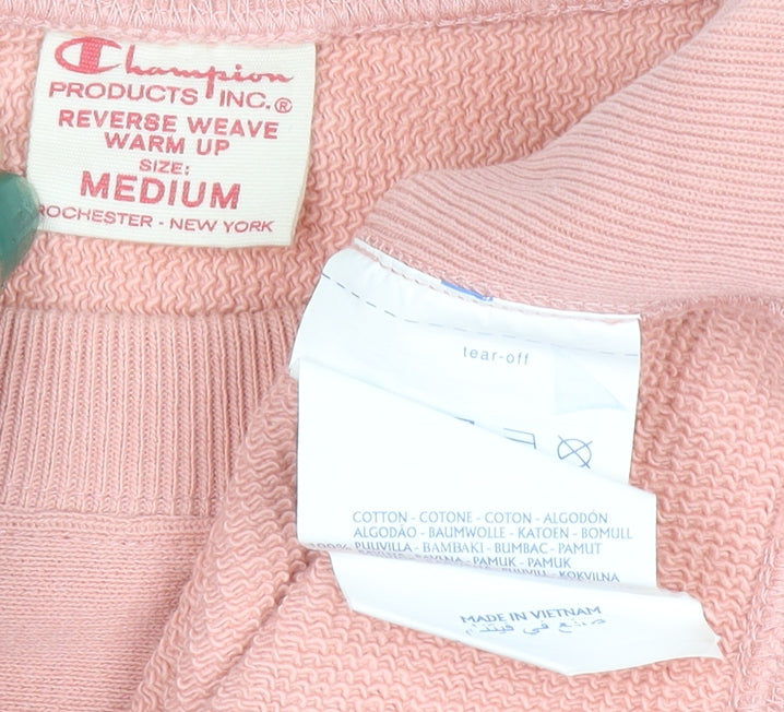 Womens UK Size M Champion Pink Pullover Sweatshirt