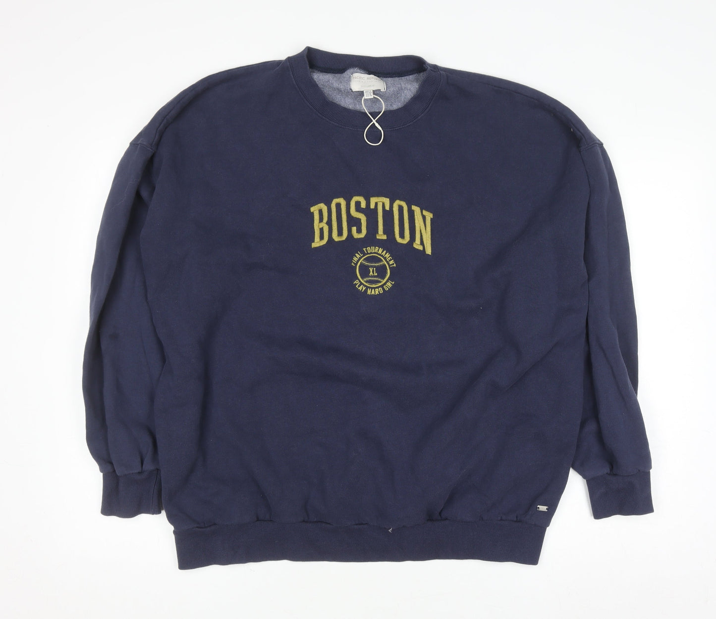 Mens UK Size XL Pull&Bear Blue Pullover Sweatshirt