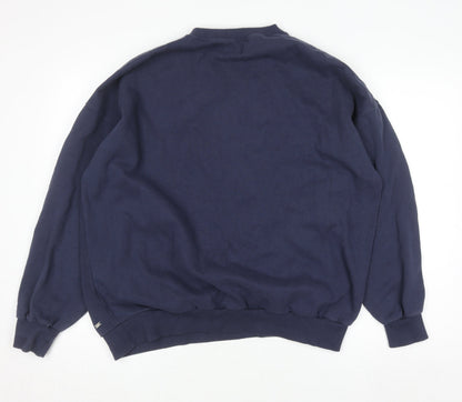 Mens UK Size XL Pull&Bear Blue Pullover Sweatshirt