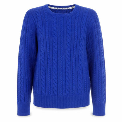Womens UK Size 12 Cotton Traders Blue Pullover Jumper