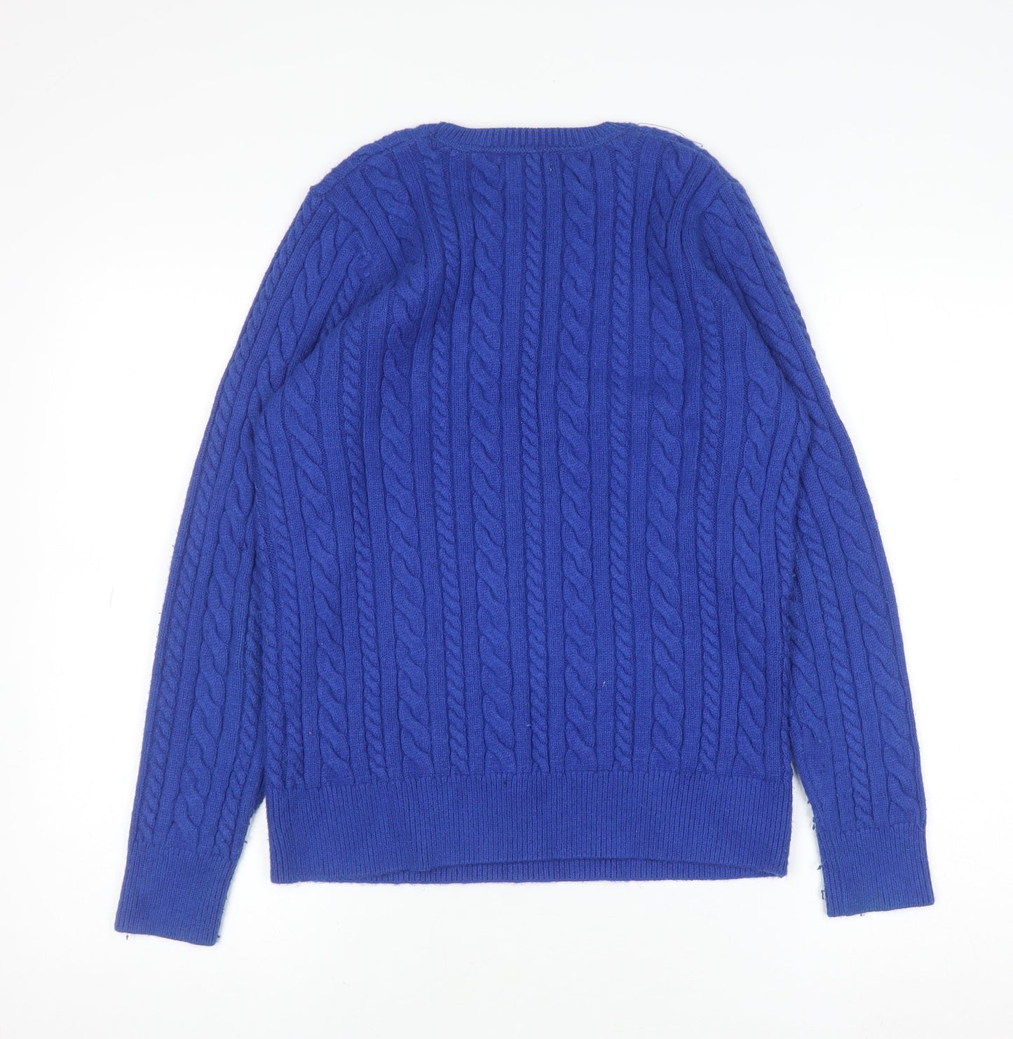 Womens UK Size 12 Cotton Traders Blue Pullover Jumper