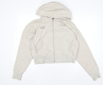 Womens UK Size 10 Jack Wills Beige Full Zip Hoodie
