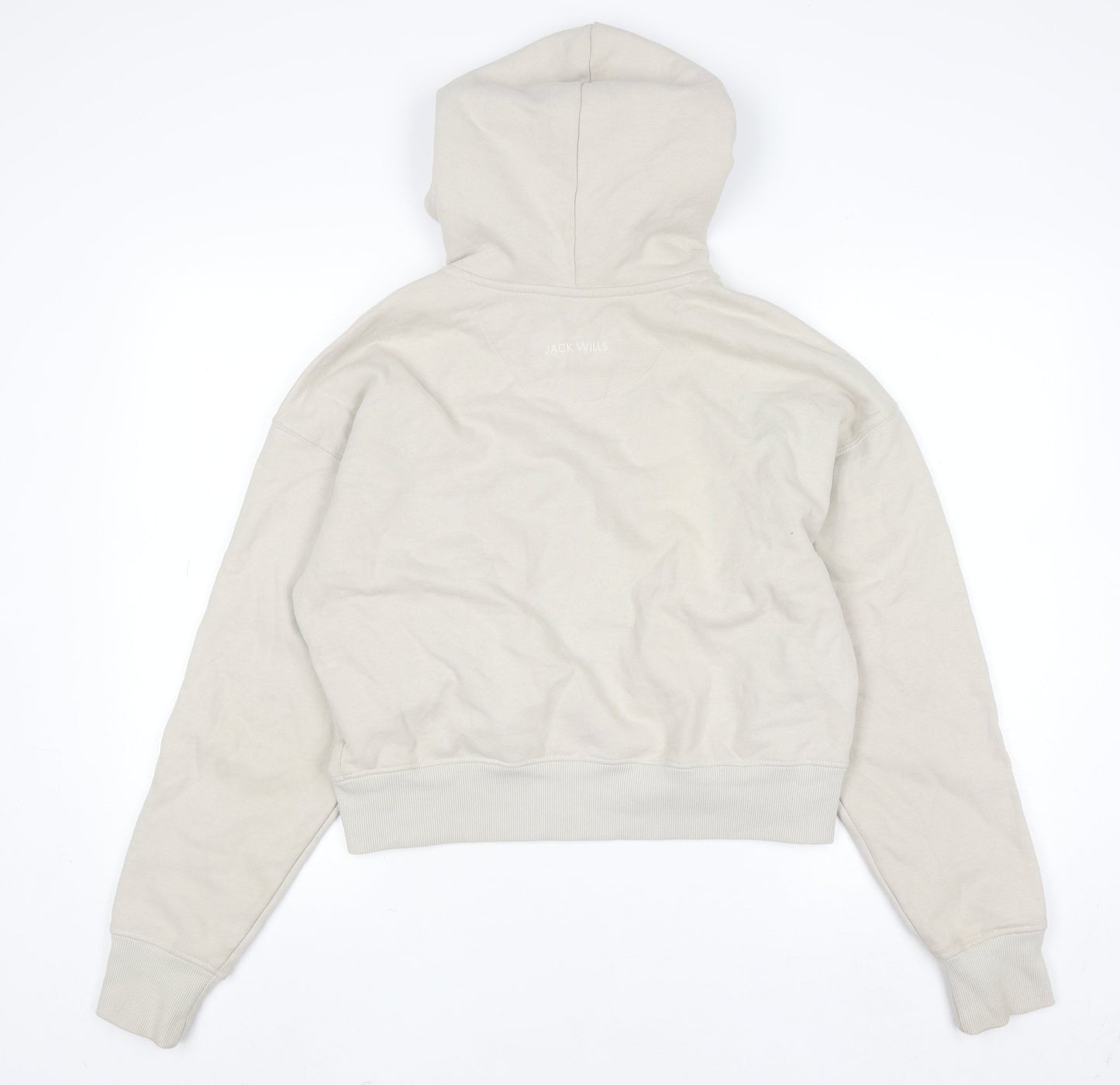 Womens UK Size 10 Jack Wills Beige Full Zip Hoodie