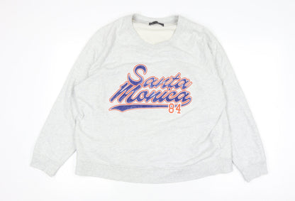 Womens UK Size L Marks and Spencer Grey Pullover Sweatshirt
