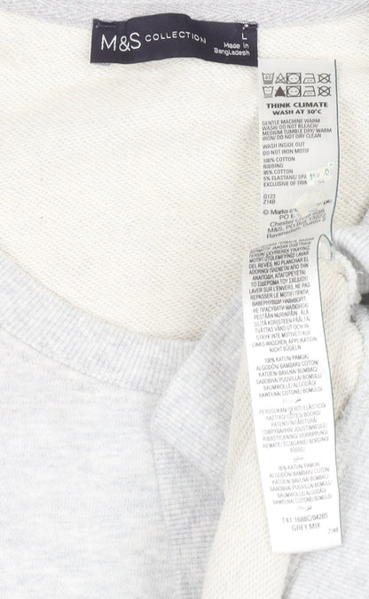 Womens UK Size L Marks and Spencer Grey Pullover Sweatshirt