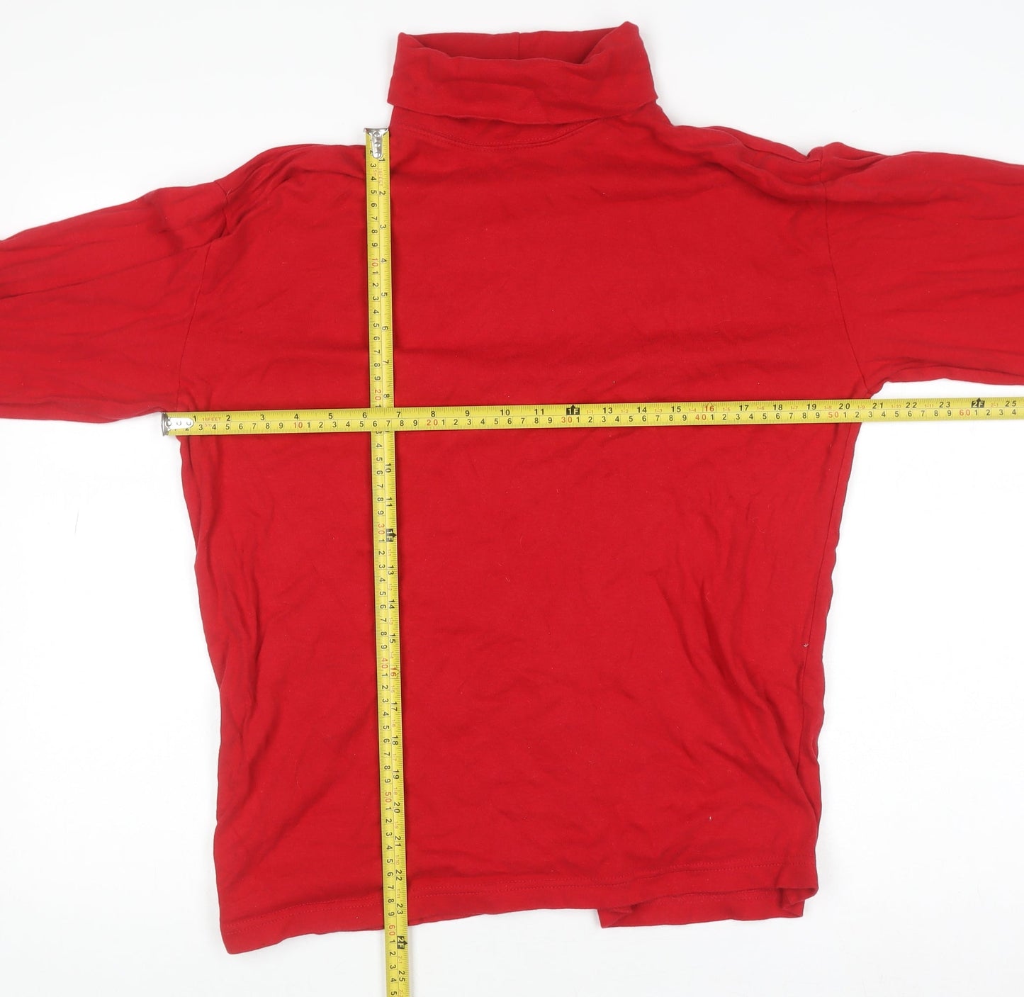 Womens UK Size M Savile Row Red Basic T-Shirt