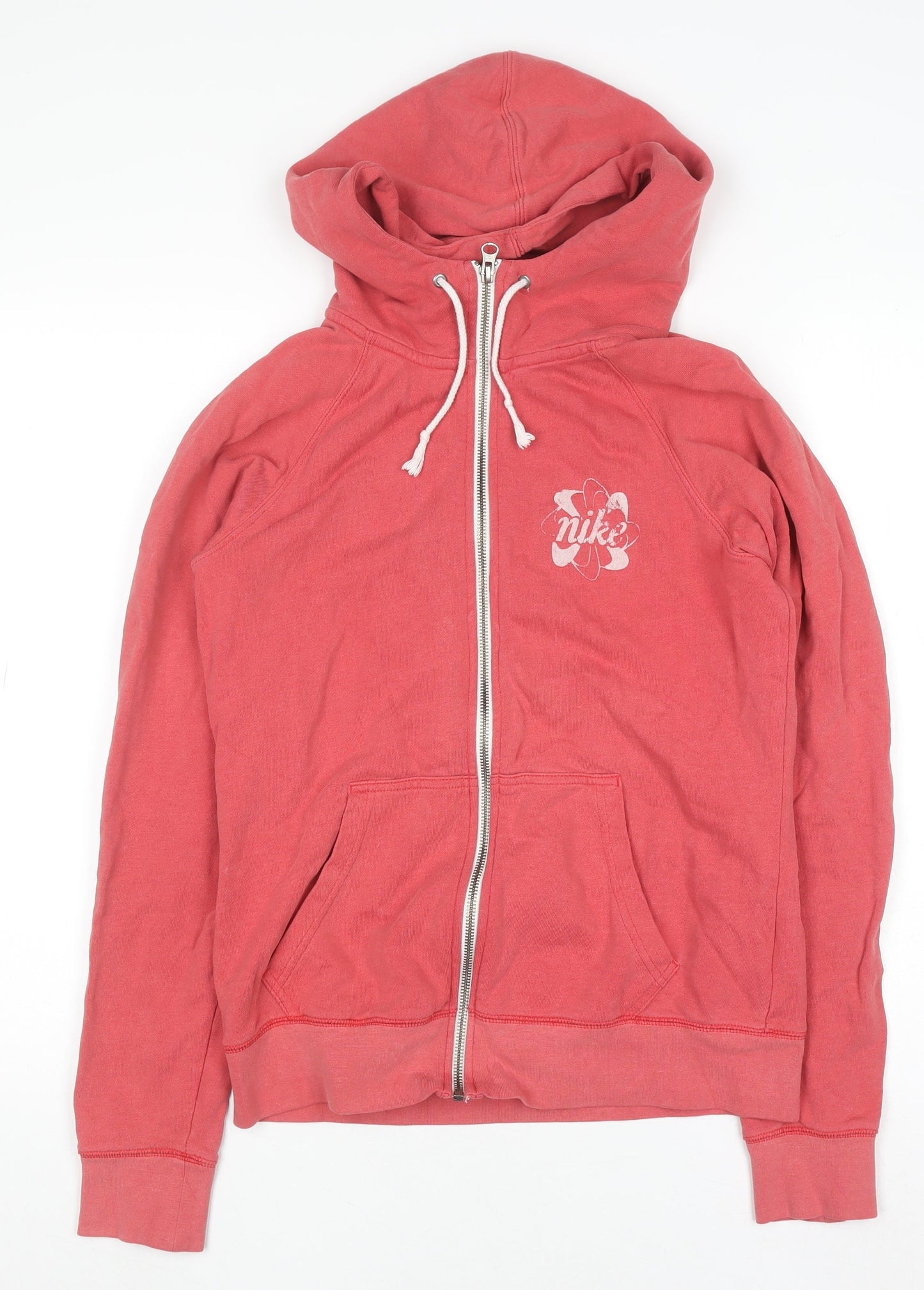 Womens UK Size M Nike Pink Full Zip Hoodie