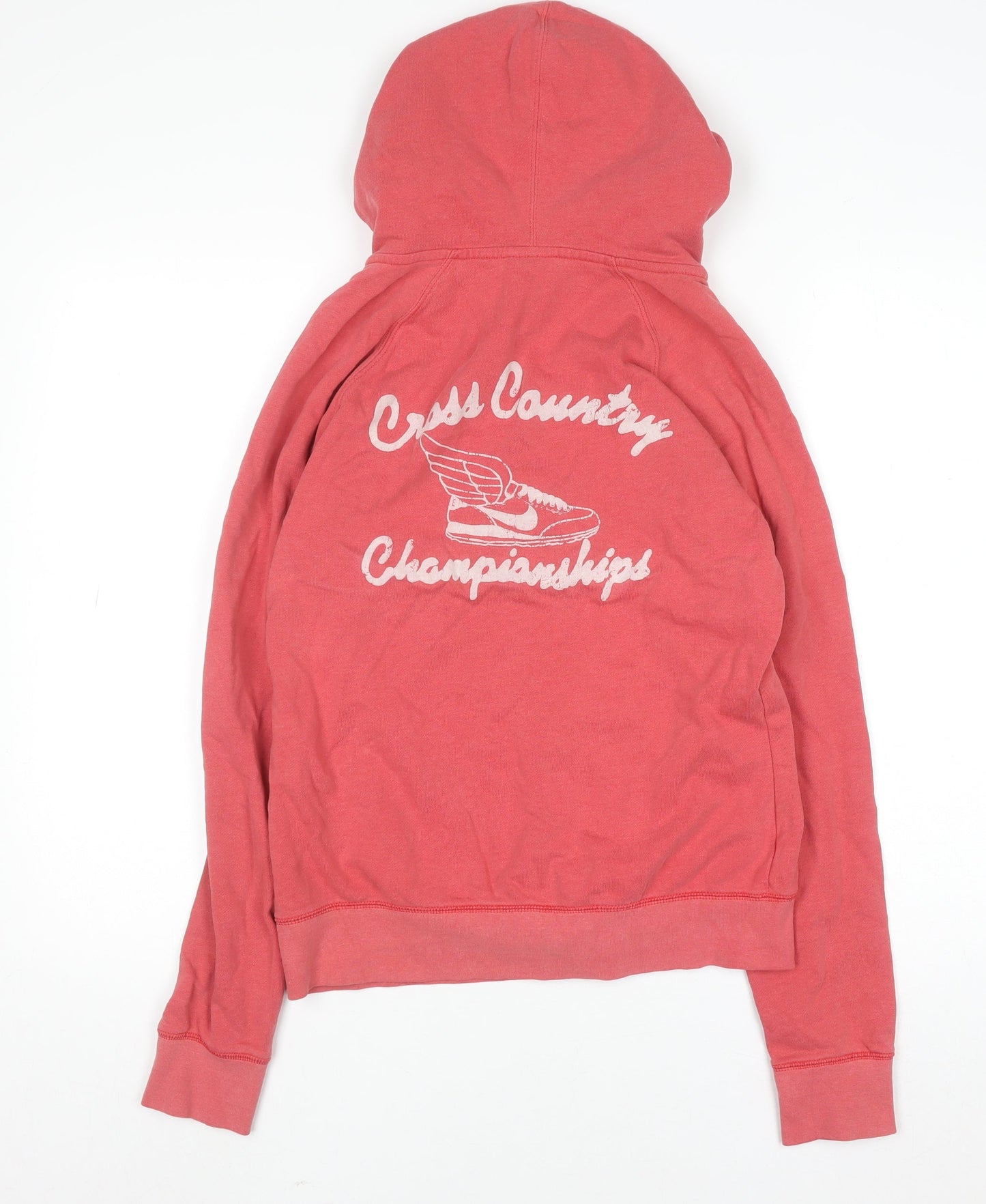 Womens UK Size M Nike Pink Full Zip Hoodie