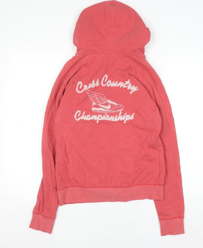Womens UK Size M Nike Pink Full Zip Hoodie