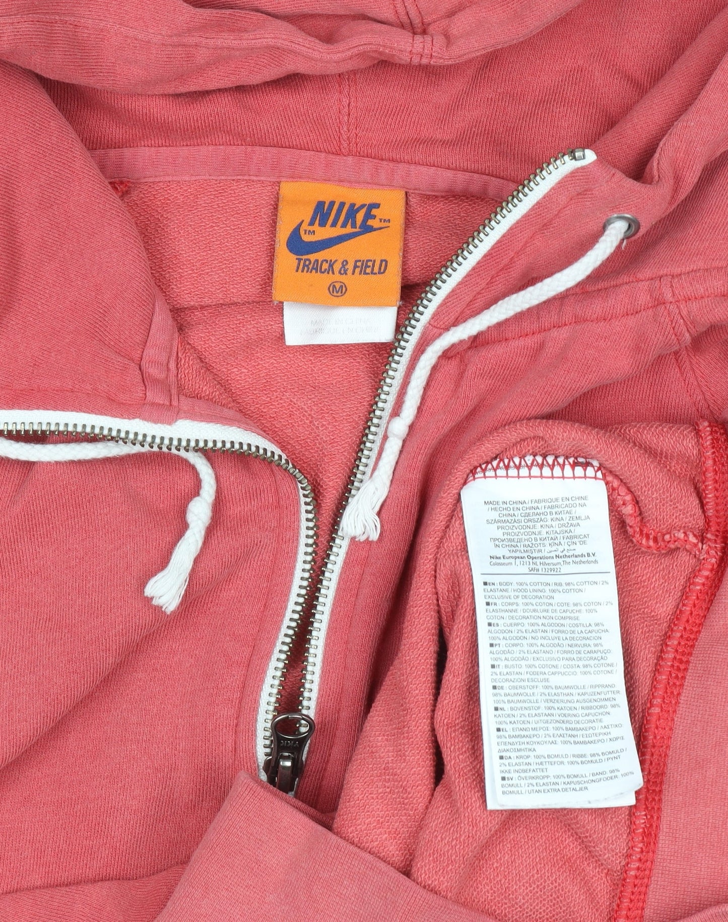 Womens UK Size M Nike Pink Full Zip Hoodie