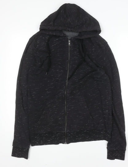 Mens UK Size S H&M Black Full Zip Hoodie