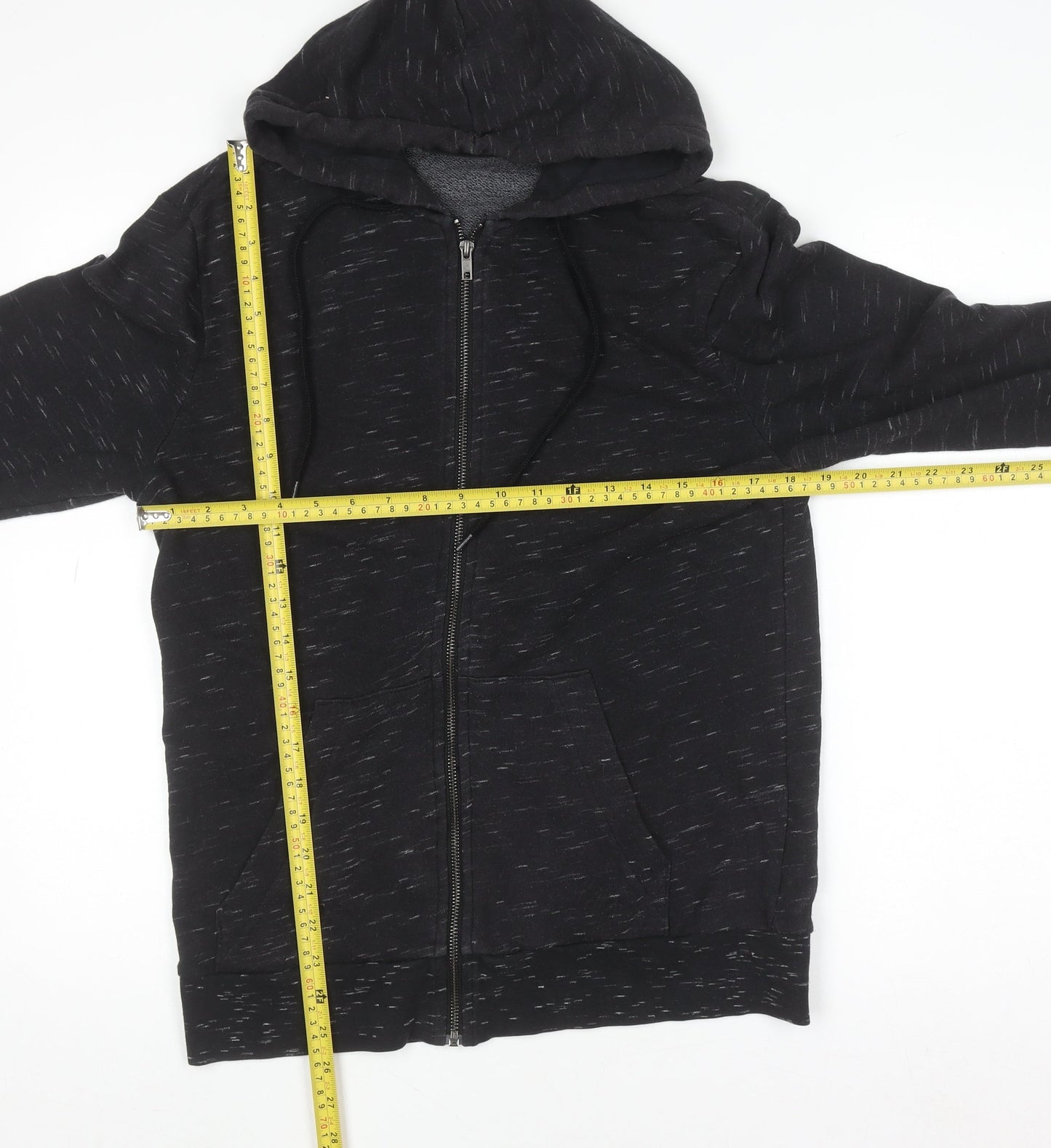 Mens UK Size S H&M Black Full Zip Hoodie