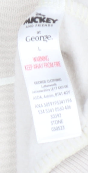 Womens UK Size L George Beige Pullover Sweatshirt