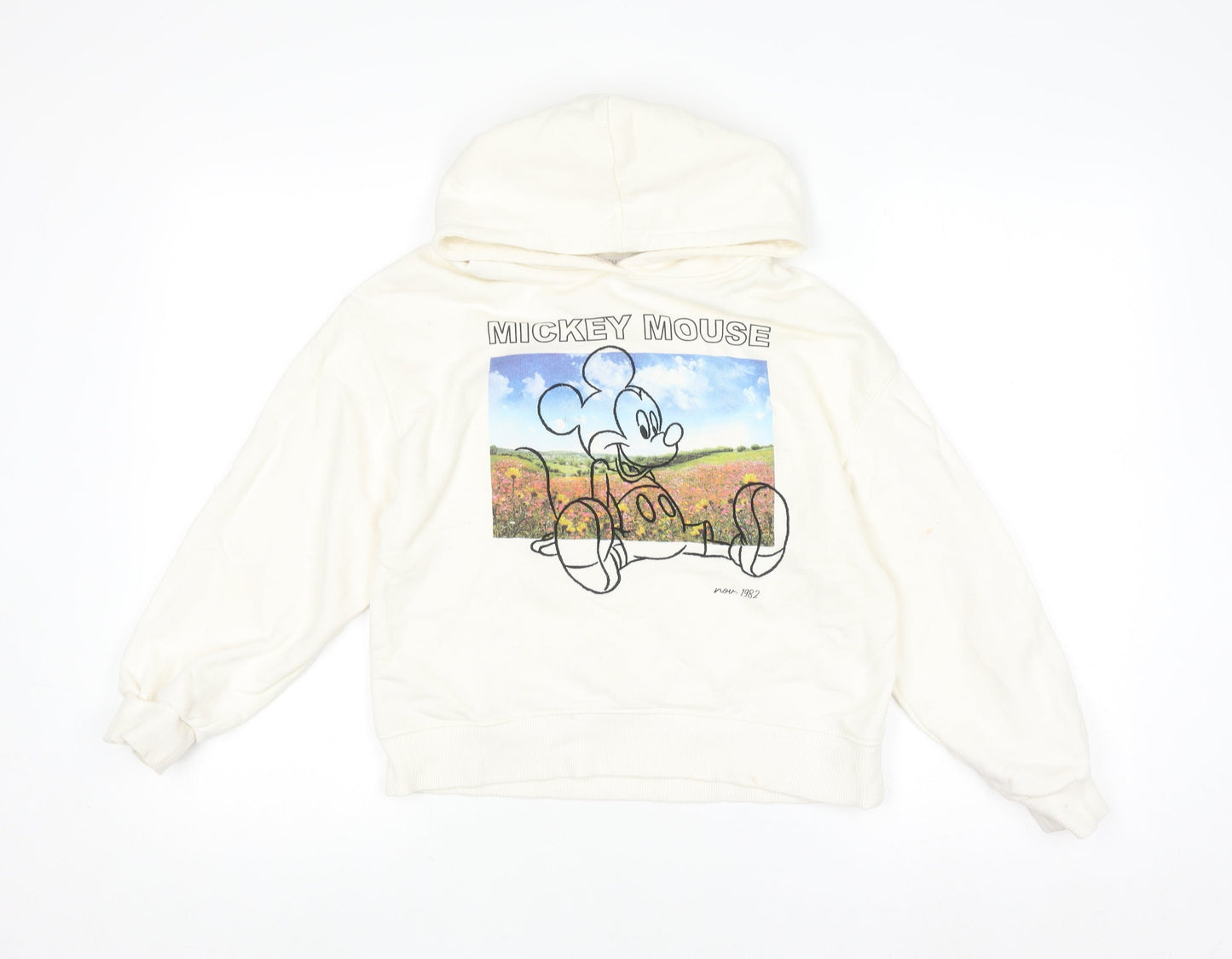 Girls UK Size 10 Years Zara Ivory Pullover Hoodie