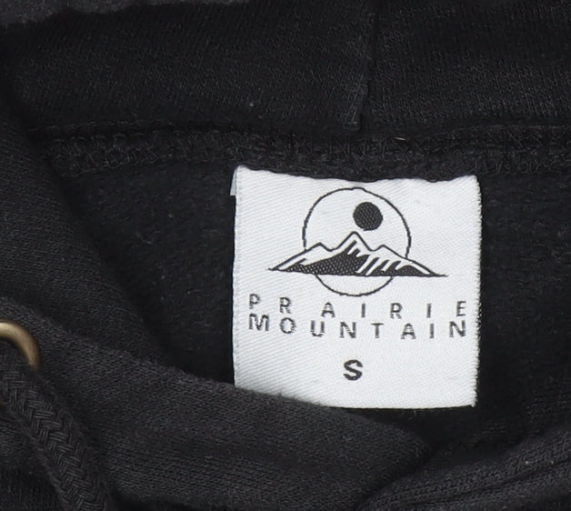 Mens UK Size S Prairie Mountain Black Pullover Hoodie