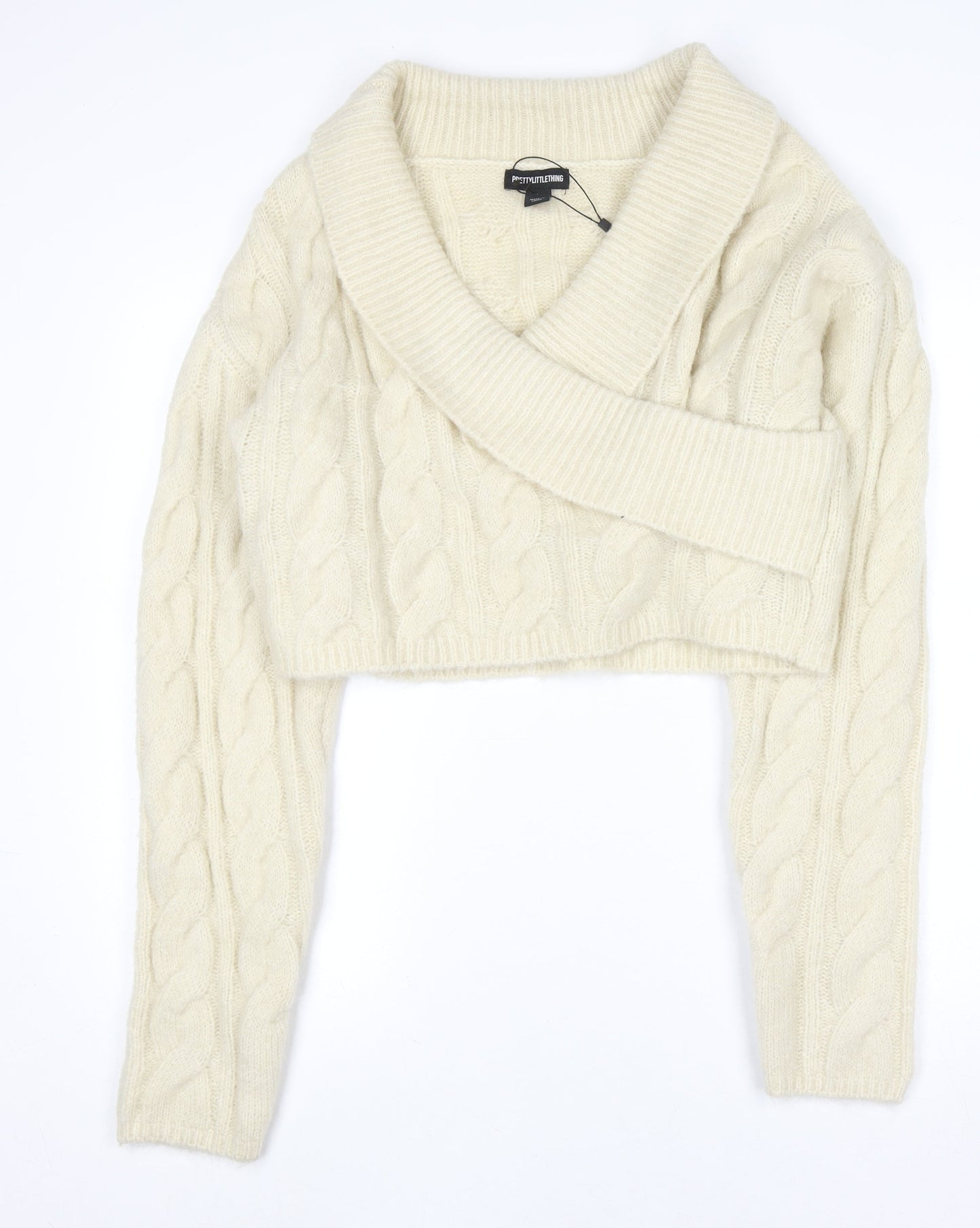 Womens UK Size L PRETTYLITTLETHING Ivory Pullover Jumper