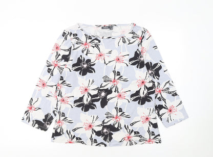 Mexx Womens Multicoloured Floral Viscose Long Sleeve Blouse Size 2XL