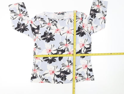 Mexx Womens Multicoloured Floral Viscose Long Sleeve Blouse Size 2XL