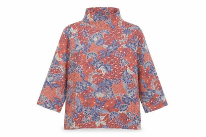 Country Rose Women’s Multicoloured Floral Roll Neck Tunic Blouse L