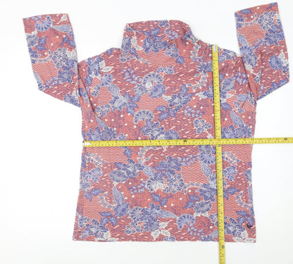 Country Rose Women’s Multicoloured Floral Roll Neck Tunic Blouse L
