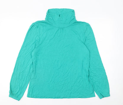 Klass Collection Womens Green Roll Neck Long Sleeve Jersey Top M
