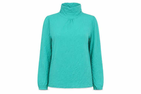 Klass Collection Womens Green Roll Neck Long Sleeve Jersey Top M