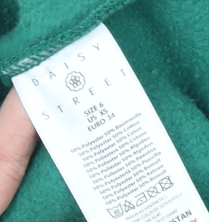 Womens UK Size 6 Daisy Street Green Pullover Sweatshirt