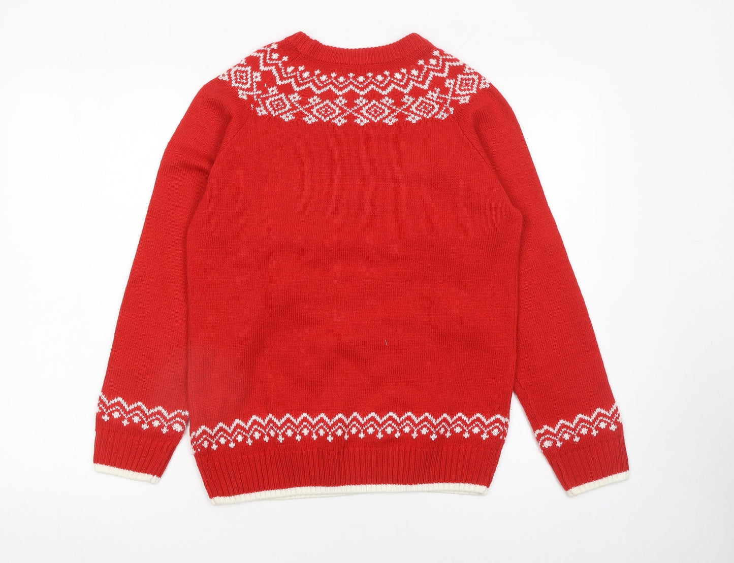 Avenue Women Red Small Reindeer Christmas Pullover Jumper