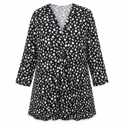 David Nieper Women’s Black Polka Dot Wrap Dress Size 16 Viscose Elastane